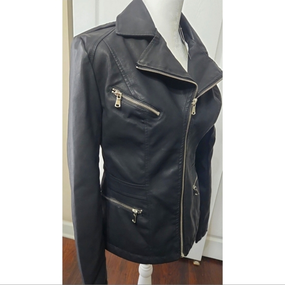VEGAN LEATHER MOTOJACKET NWT           Size S   NORDSTROM RACK - Picture 3 of 12
